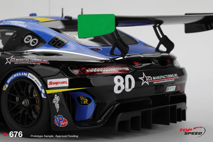 PRE-ORDER - Top Speed TS0676 1:18 - MERCEDES-AMG GT3 EVO N°80 Lone Star Racing IMSA 24H Daytona 2025 R. Aron - E. Filgueiras - S. Andrews - D. Knox