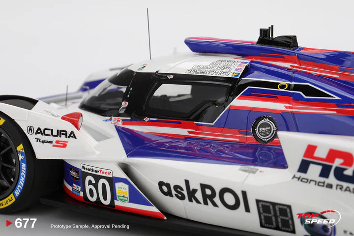 PRE-ORDER - Top Speed TS0677 1:18 - ACURA ARX-06 N°60 ACURA Meyer Shank Racing IMSA 24H Daytona 2025 F. Rosenqvist - S. Dixon - C. Braun - T. Blomqvist