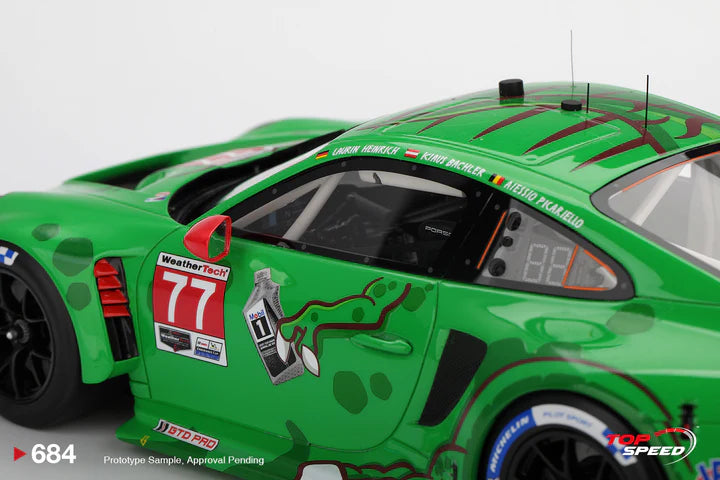 PRE-ORDER - Top Speed TS0684 1:18 - PORSCHE 911 GT3 R (992) N°77 AO Racing 2025 Class Winner IMSA 12H Sebring 2025 L. Heinrich - K. Bachler - A. Picariello