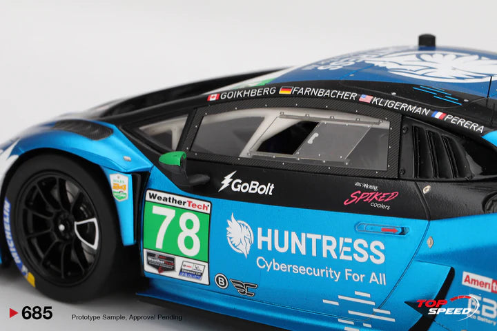 PRECOMMANDE - Top Speed TS0685 1:18 - LAMBORGHINI Huracan GT3 EVO 2 N°78 Forte Racing Daytona 24H 2025 P. Kligerman - F. Perera - M. Farnbacher - M. Goikhberg