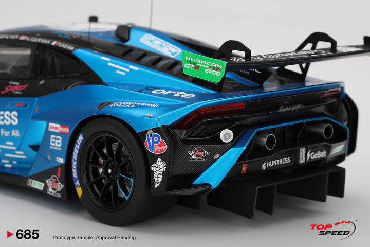 PRECOMMANDE - Top Speed TS0685 1:18 - LAMBORGHINI Huracan GT3 EVO 2 N°78 Forte Racing Daytona 24H 2025 P. Kligerman - F. Perera - M. Farnbacher - M. Goikhberg
