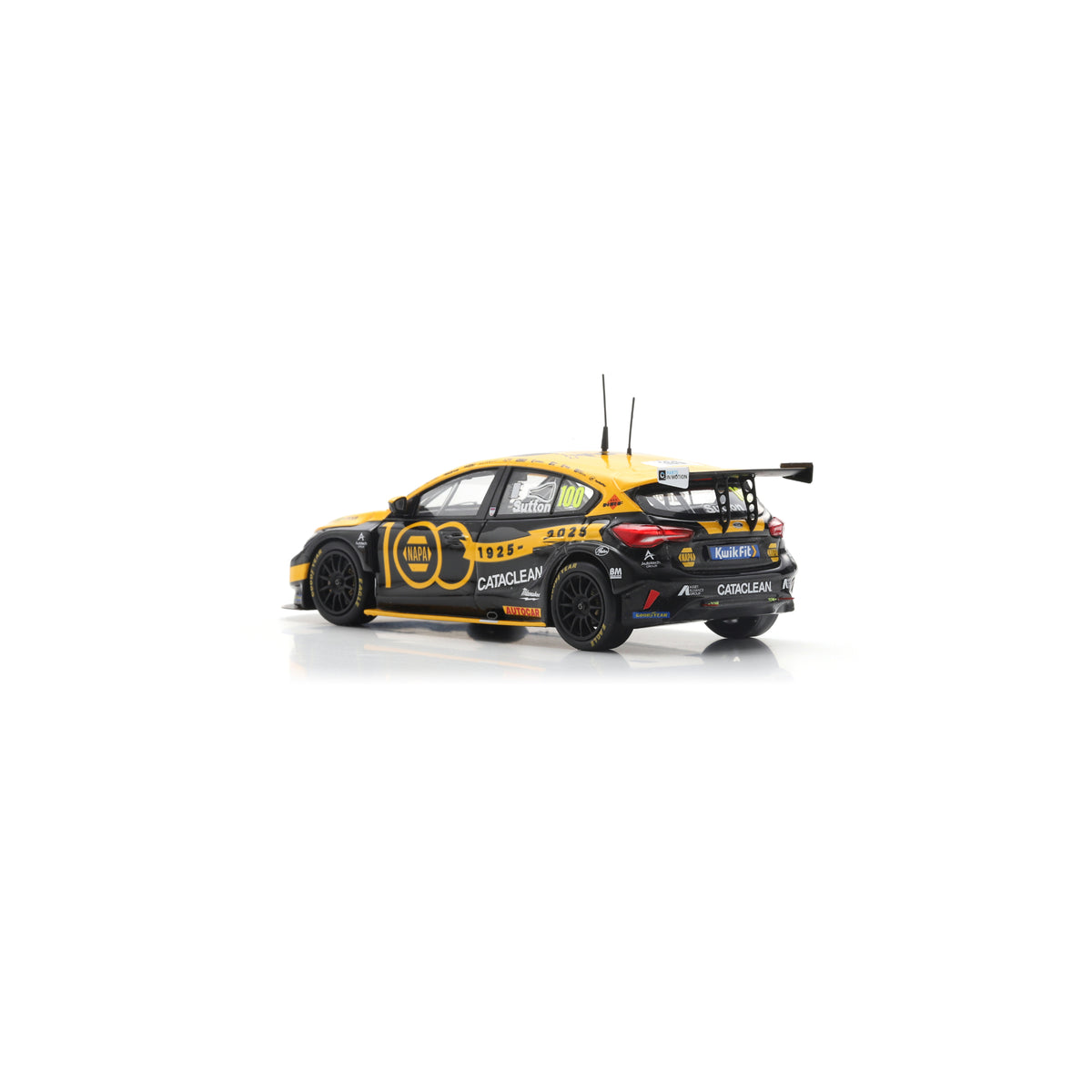 Spark UK041 1:43 - NAPA Racing UK No.100 Ford Focus BTCC - Brands Hatch Indy 2025 - 100 Years of NAPA Ashley Sutton Limited (500ex.)