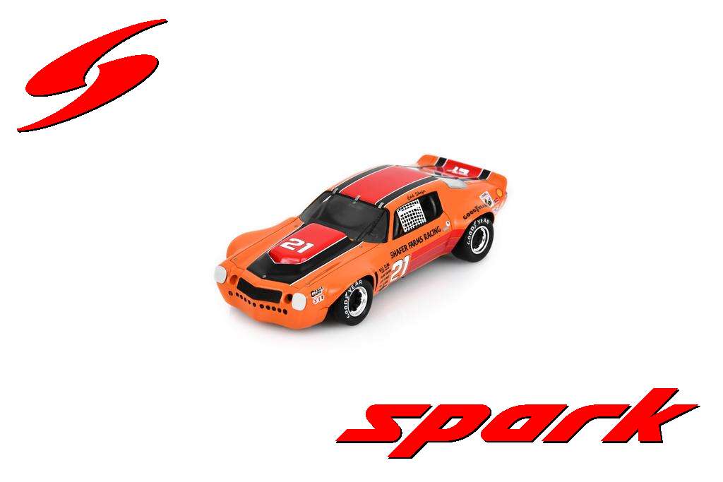 PRECOMMANDE - Spark US418 1:43 - Chevrolet Camaro No.21 2nd Mosport 1975 Chad Schafer Limited (300ex)