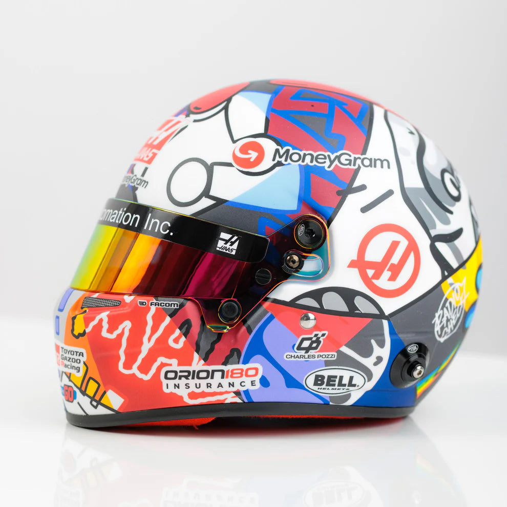 BELL Mini Helmet Casque 1:2 - Esteban Ocon - MoneyGram Haas F1 Team - Miami GP 2025