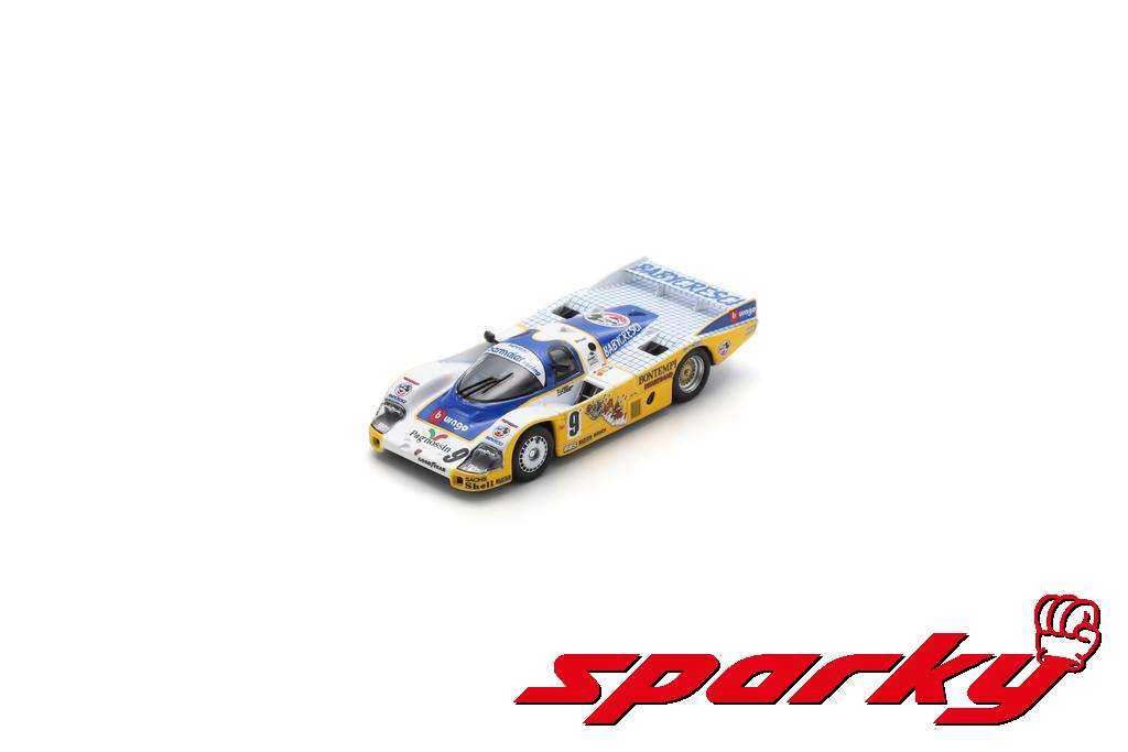 Spark Y325 1:64 - Porsche 956 No.9 5th Le Mans 1986 J. Laessig – F. Maria Ballabio – D. Wood