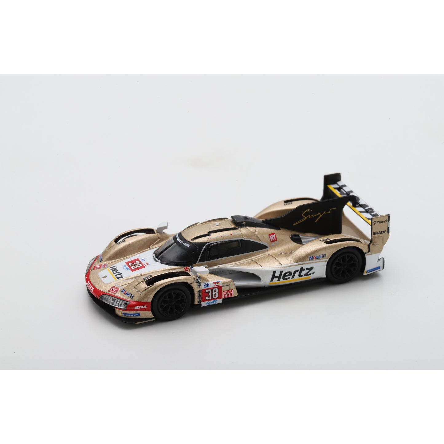 Spark Y400 1:64 - Porsche 963 No.38 HERTZ TEAM JOTA 9th Le Mans 24H 2024 O. Rasmussen - J. Button - P. Hanson