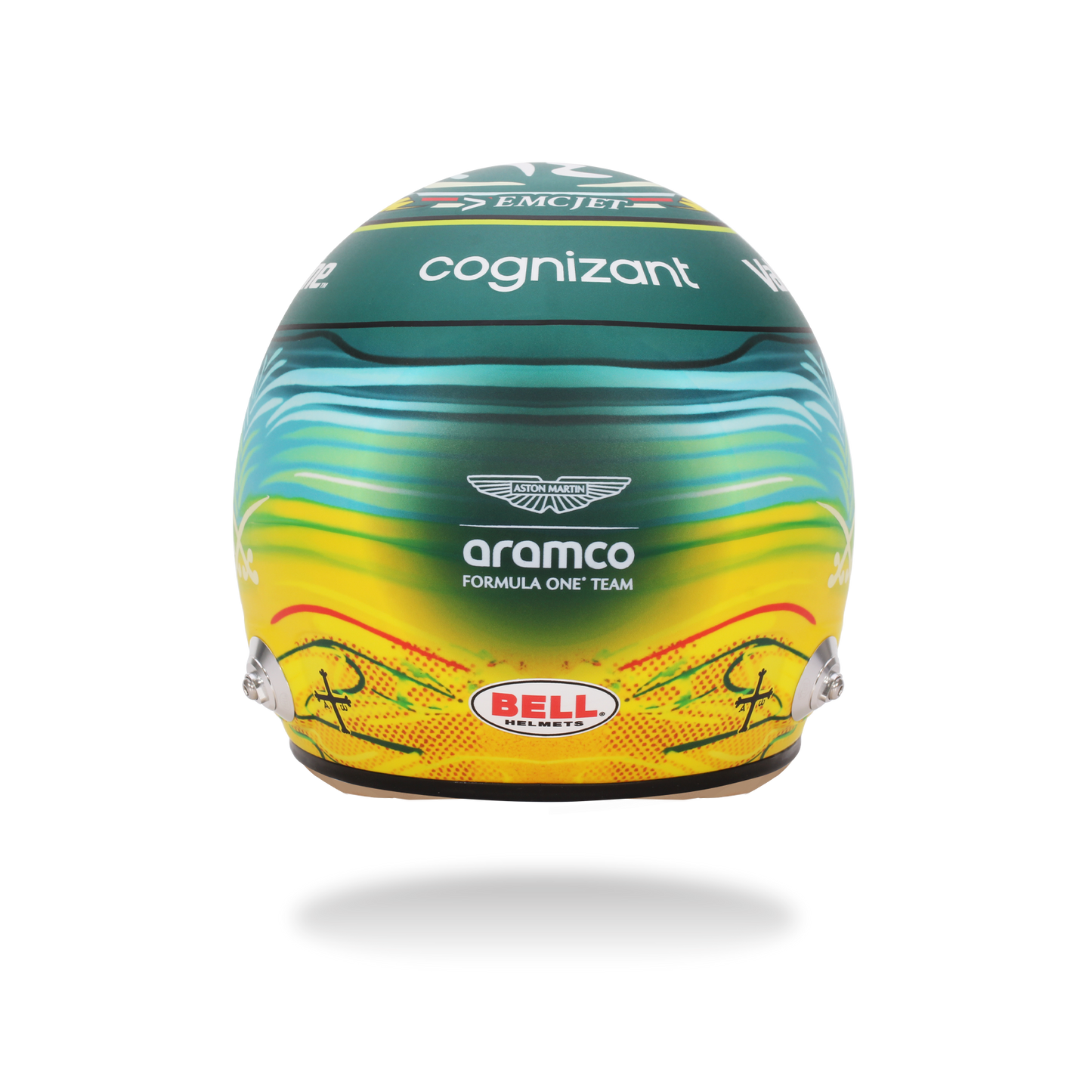 BELL Mini Helmet Casque 1:2 - Fernando Alonso - Aston Martin Aramco F1 Team - Saudi Arabia GP 2025