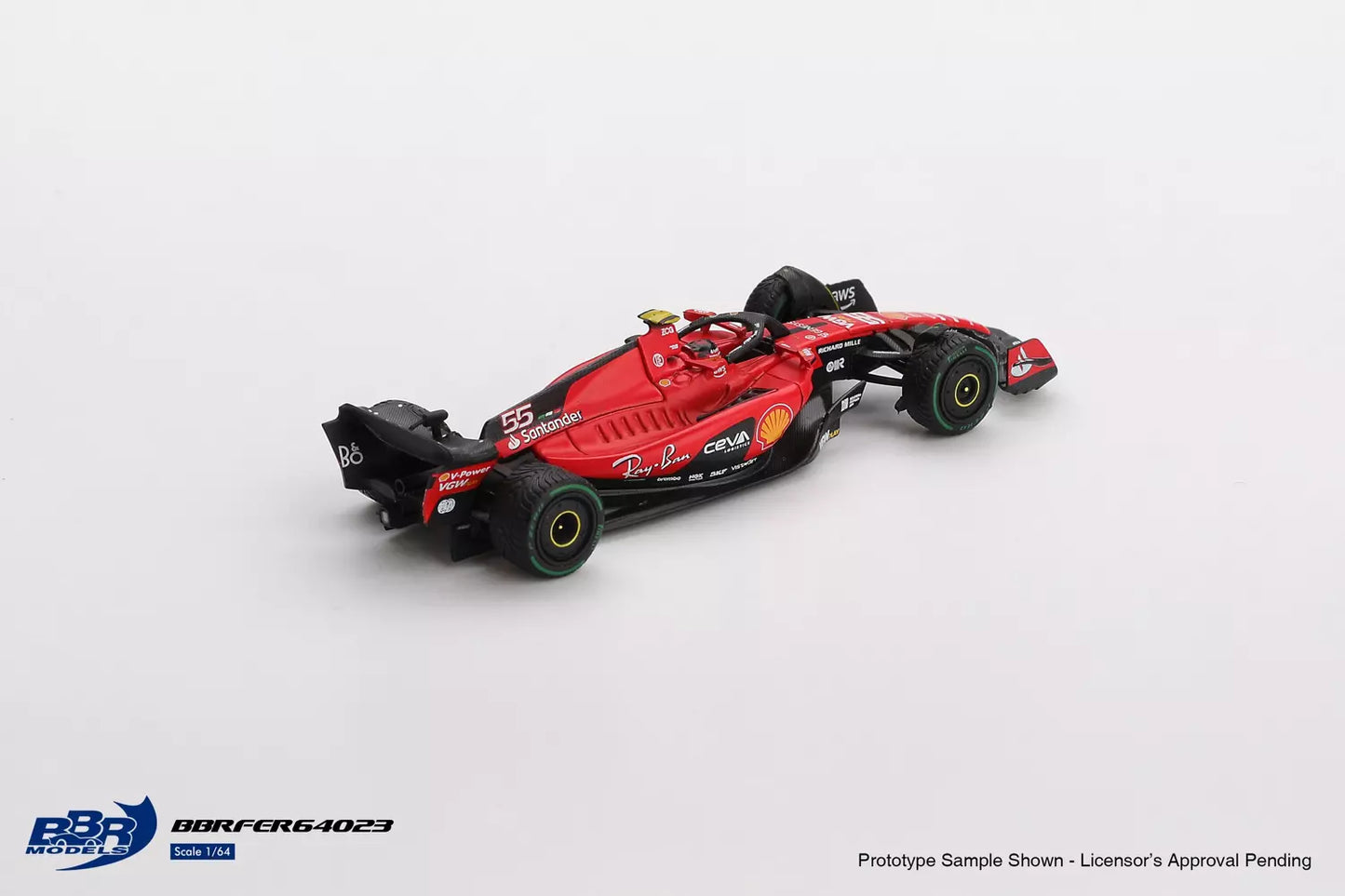 PRECOMMANDE - BBR BBRFER64023 1:64 - FERRARI SF23 N°55 GP Monaco 2023 Carlos Sainz
