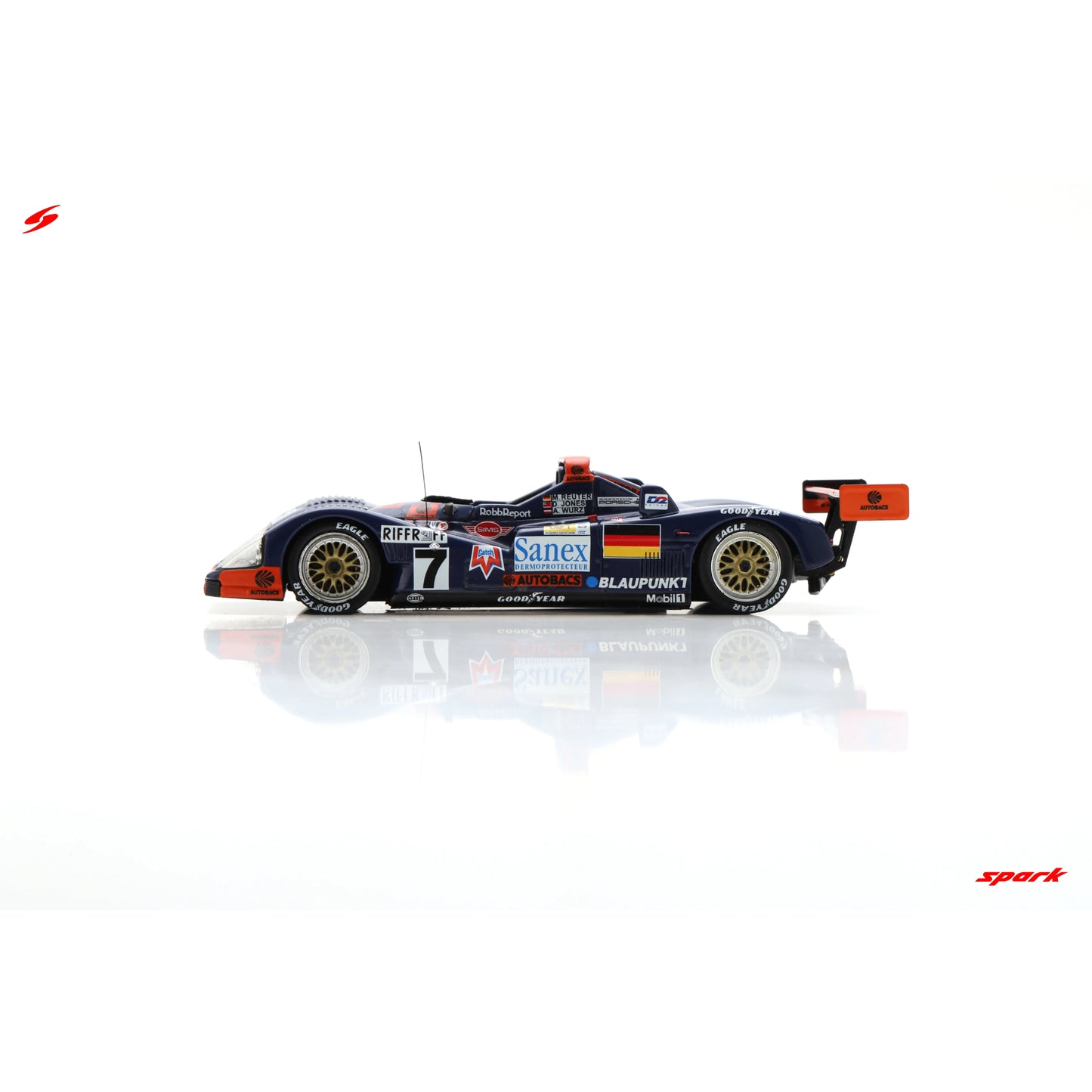 PRECOMMANDE - Spark 43LM96 1:43 - Joest-Porsche WSC No.7 Winner 24H Le Mans 1996 M. Reuter - D. Jones - A. Wurz