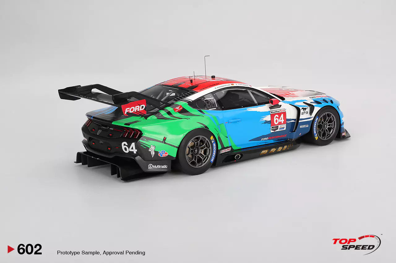 PRE-ORDER - Top Speed TS0602 1:18 - FORD Mustang GT3 N°64 Ford Multimatic Motorsports IMSA Laguna Seca 2024 M. Rockenfeller - H.Tincknell
