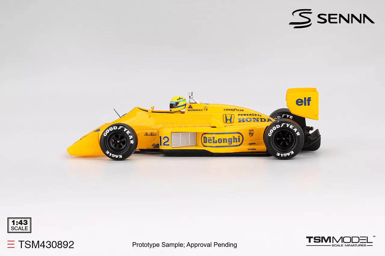 PRECOMMANDE - TSM Model TSM430892 1:43 - LOTUS 99T N°12 Winner MONACO GP 1987 Ayrton Senna