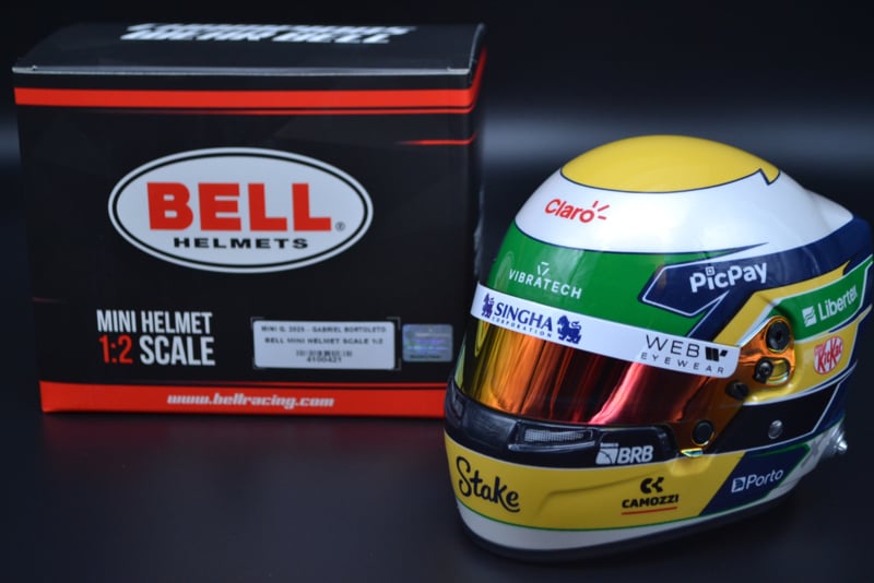 BELL Mini Helmet Helmet 1:2 - Gabriel Bortoleto - Stake F1 Team Kick Sauber - 2025