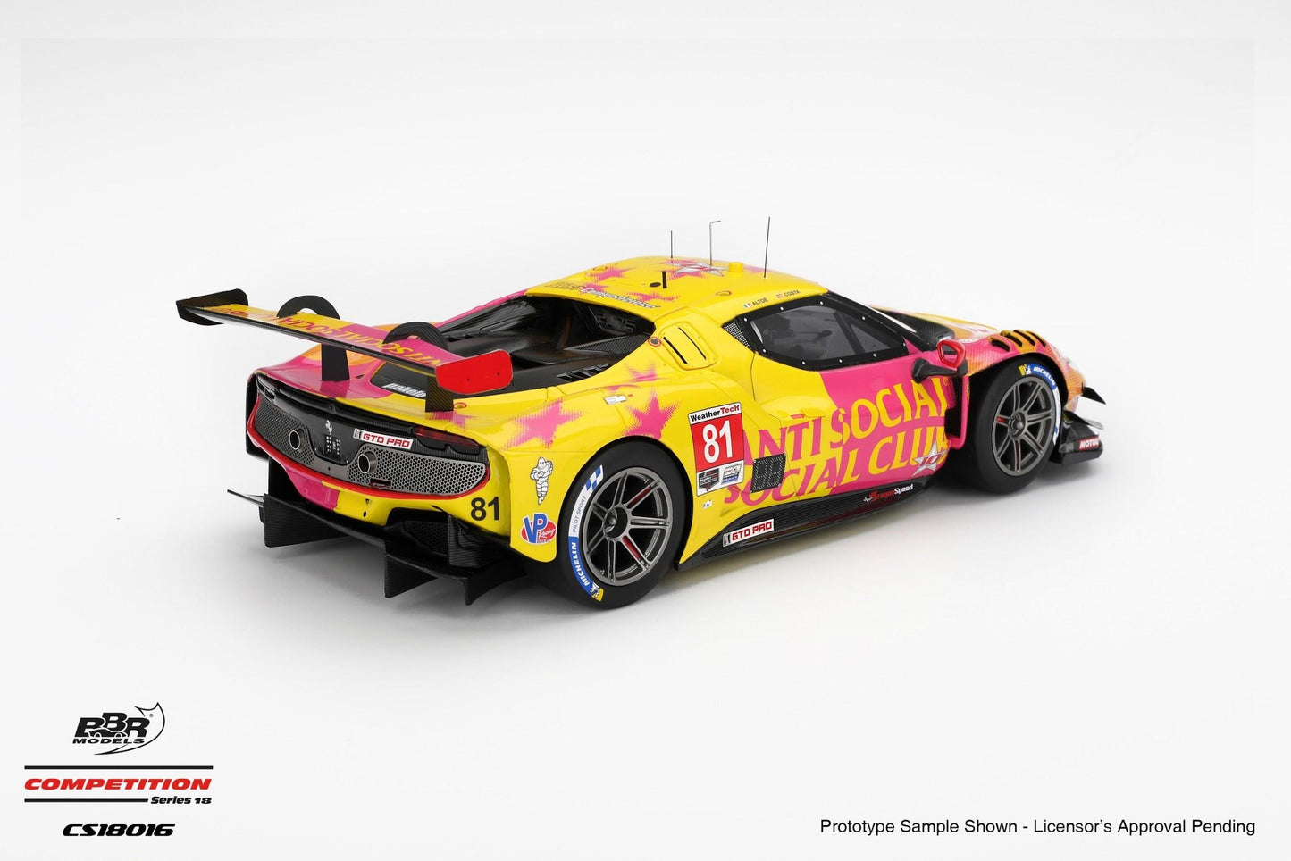 PRECOMMANDE - BBR CS18016 1:18 - FERRARI 296 GT3 N°81 Dragon Speed Laguna Seca 2025