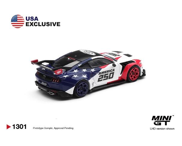 PRECOMMANDE - Mini GT MGT01301-BL 1:64 - FORD Mustang GTD America 250 USA Exclusive (Blister Pack) 2026