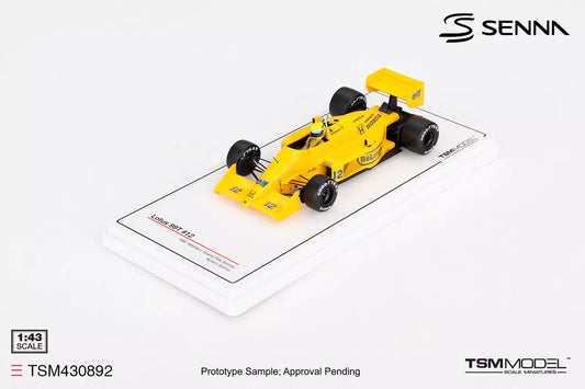 PRECOMMANDE - TSM Model TSM430892 1:43 - LOTUS 99T N°12 Winner MONACO GP 1987 Ayrton Senna