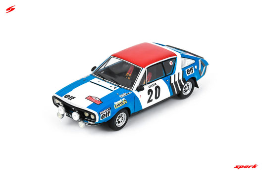 PRECOMMANDE - Spark S6193 1:43 - Renault 17 No.20 5th Rally Monte Carlo 1975 J-F. Piot - J. De Alexandris