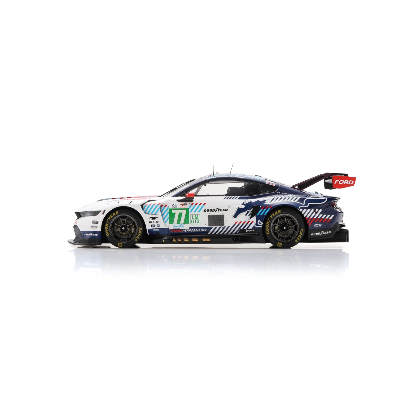 Spark 18S1052 1:18 - Ford Mustang LMGT3 No.77 PROTON COMPETITION Le Mans 24H 2025 B. Sousa - B. Tuck - B. Barker