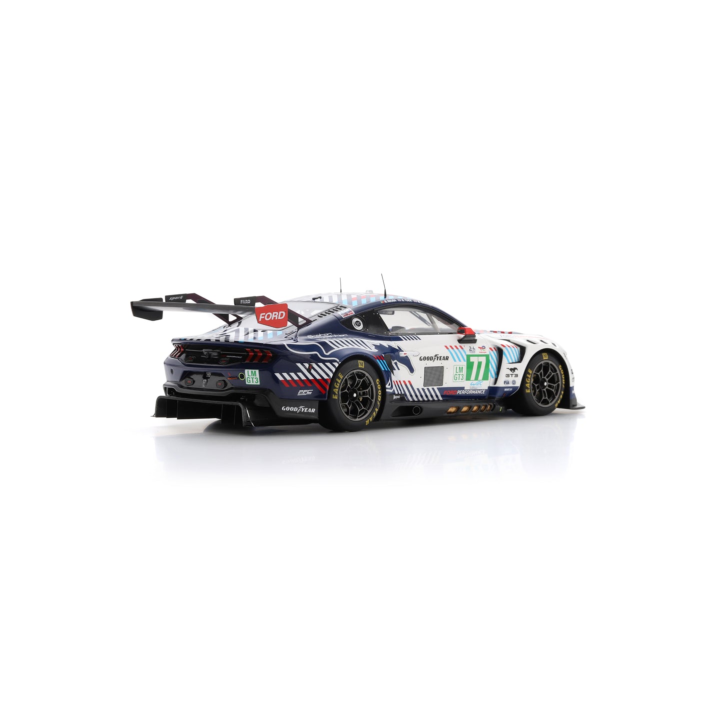 Spark 18S1052 1:18 - Ford Mustang LMGT3 No.77 PROTON COMPETITION Le Mans 24H 2025 B. Sousa - B. Tuck - B. Barker