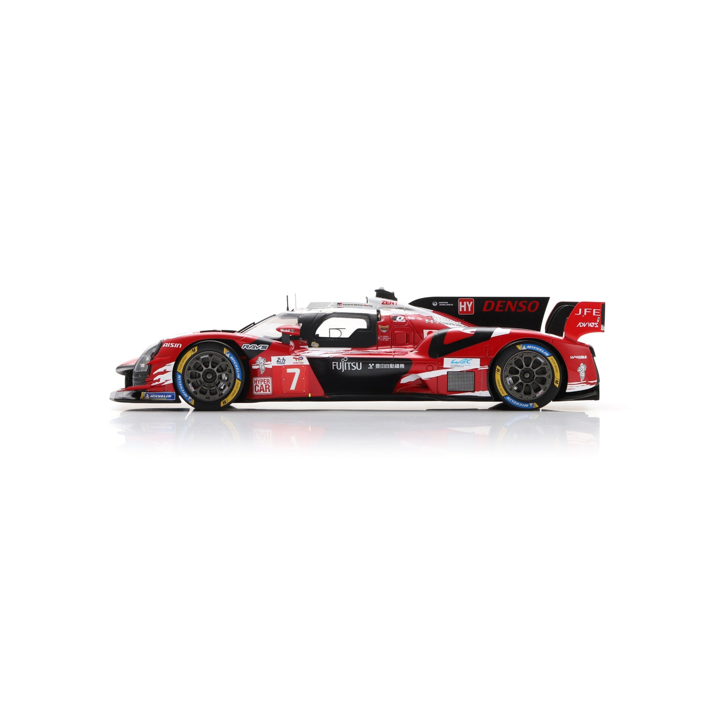 Spark 18S1055 1:18 - Toyota GR010 - Hybrid No.7 TOYOTA GAZOO RACING 5th Le Mans 24H 2025 M. Conway - K. Kobayashi - N. De Vries