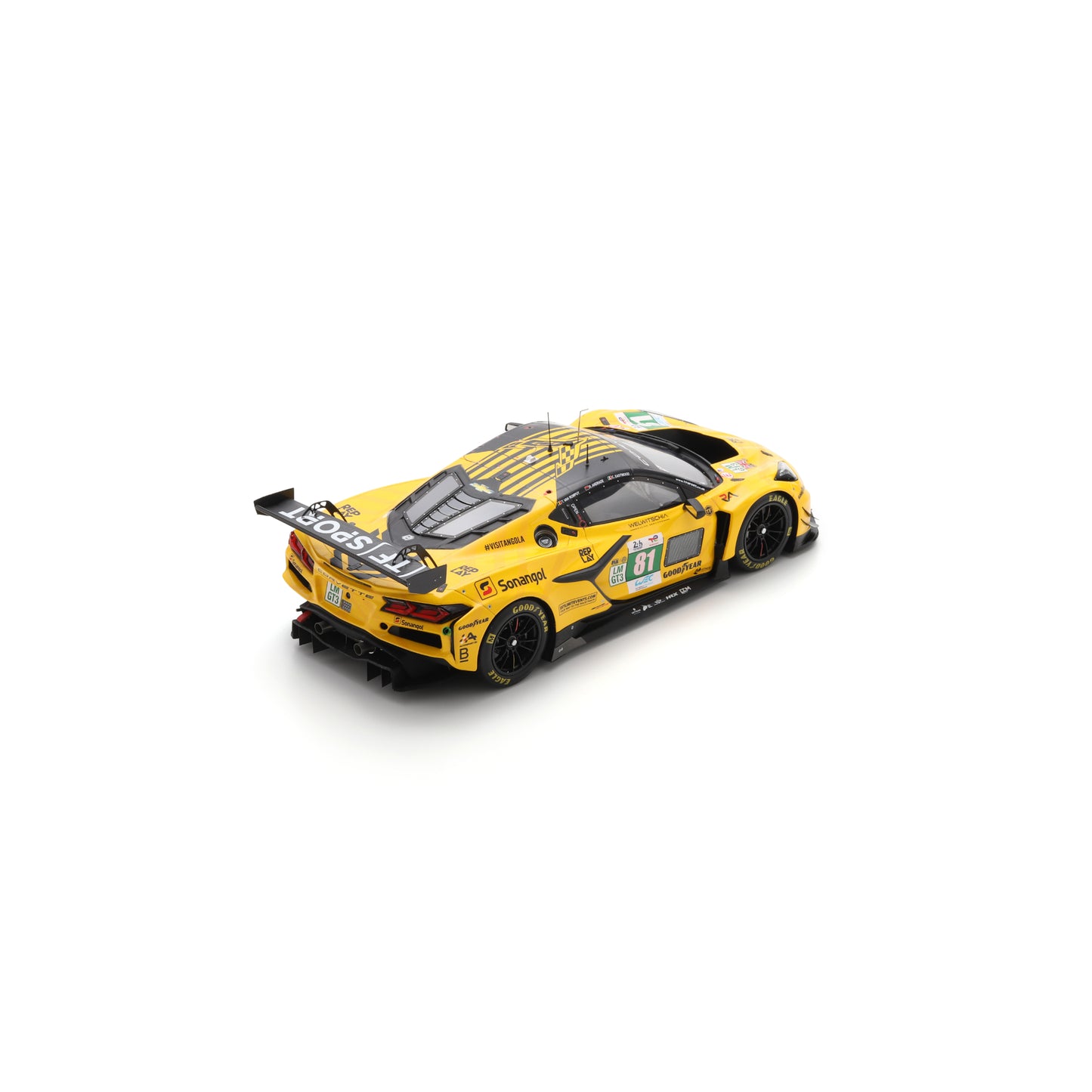 Spark 18S1078 1:18 - Corvette Z06 LMGT3.R No.81 TF SPORT 3rd LMGT3 class Le Mans 24H 2025 T. Van Rompuy - R. Andrade - C. Eastwood