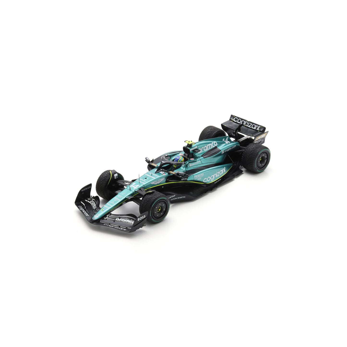 Spark 18S900 1:18 - Aston Martin AMR23 No.14 Aston Martin Aramco Cognizant F1 Team 2nd Monaco GP 2023 Fernando Alonso