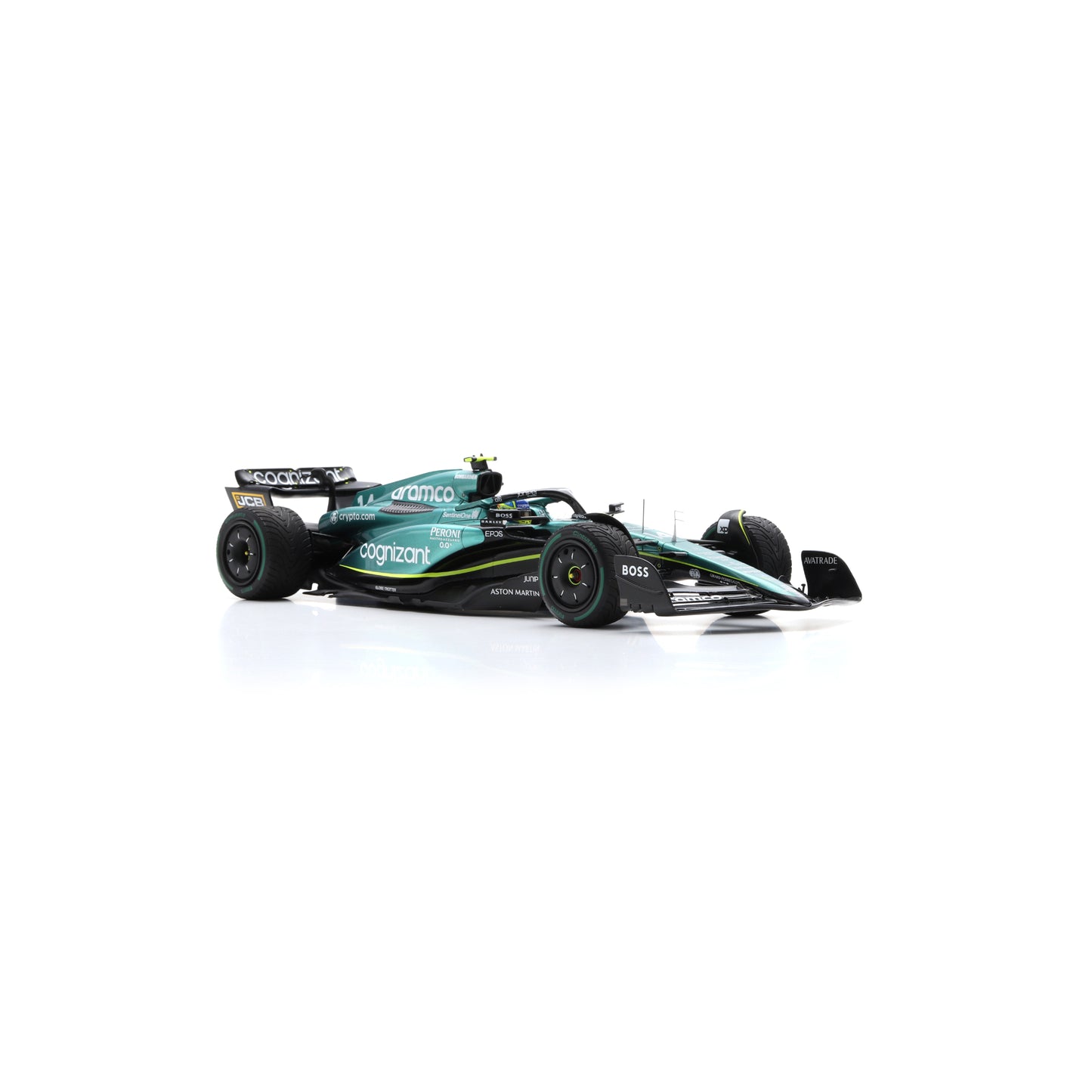 Spark 18S900 1:18 - Aston Martin AMR23 No.14 Aston Martin Aramco Cognizant F1 Team 2nd Monaco GP 2023 Fernando Alonso