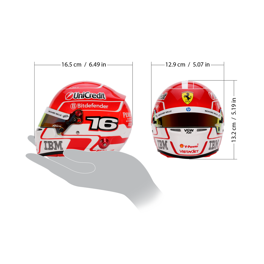 BELL Mini Helmet Helmet 1:2 - Charles Leclerc – Scuderia Ferrari HP 2025 Season