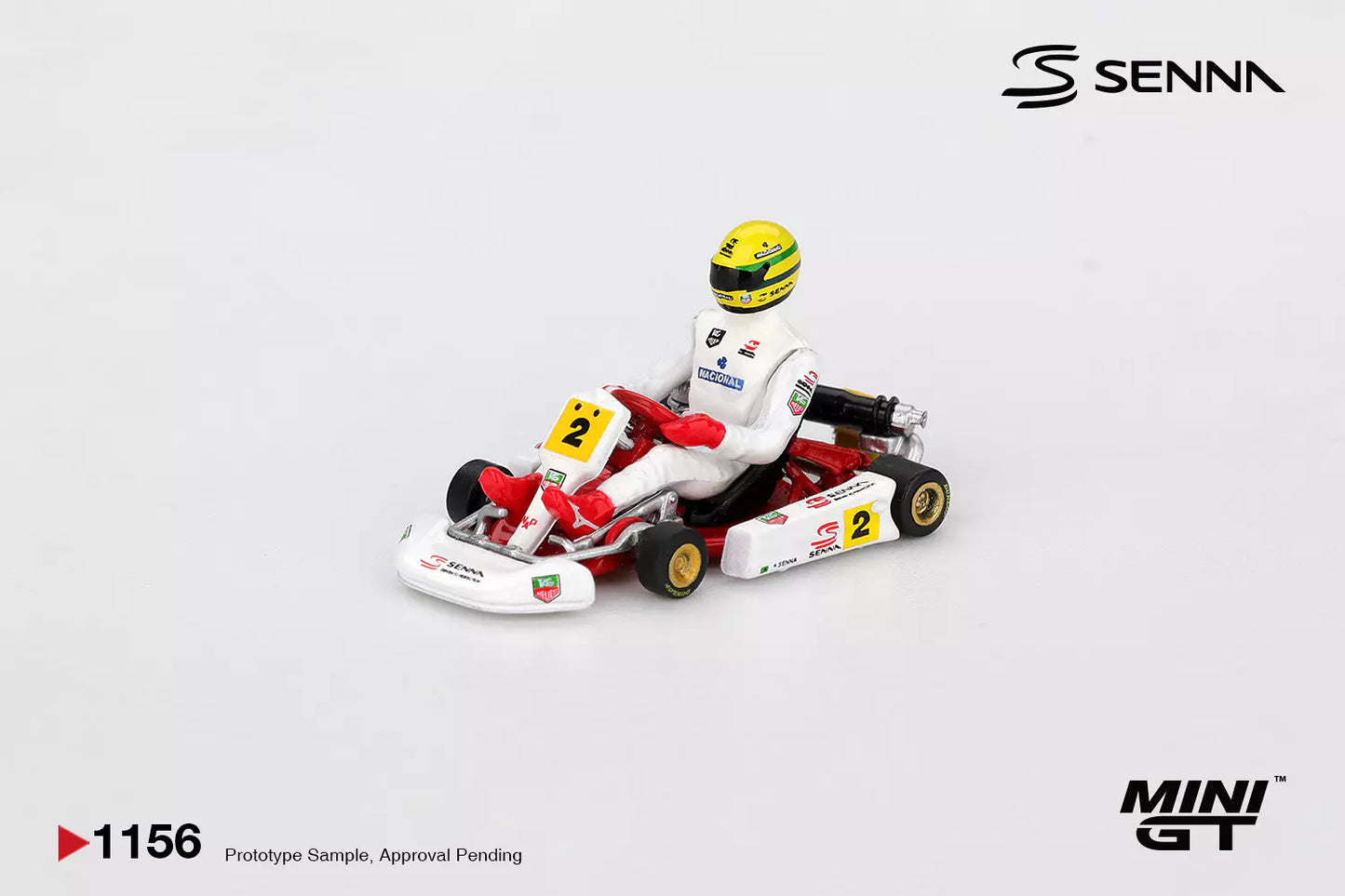 PRE-ORDER - Mini GT MGT01156-L 1:64 - KART Formula KN°2 Karting Masters Paris-Bercy 1993 Ayrton Senna
