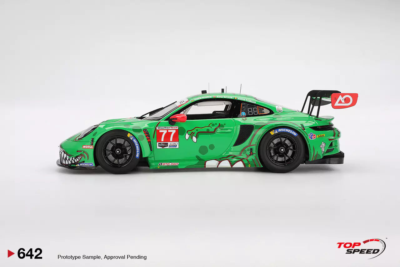 PRECOMMANDE - Top Speed TS0642 1:18 - PORSCHE 911 (992) GT3 R N°77 - AO Racing - Daytona 24H 2025  A. Picariello - K. Bachler - L. Heinrich