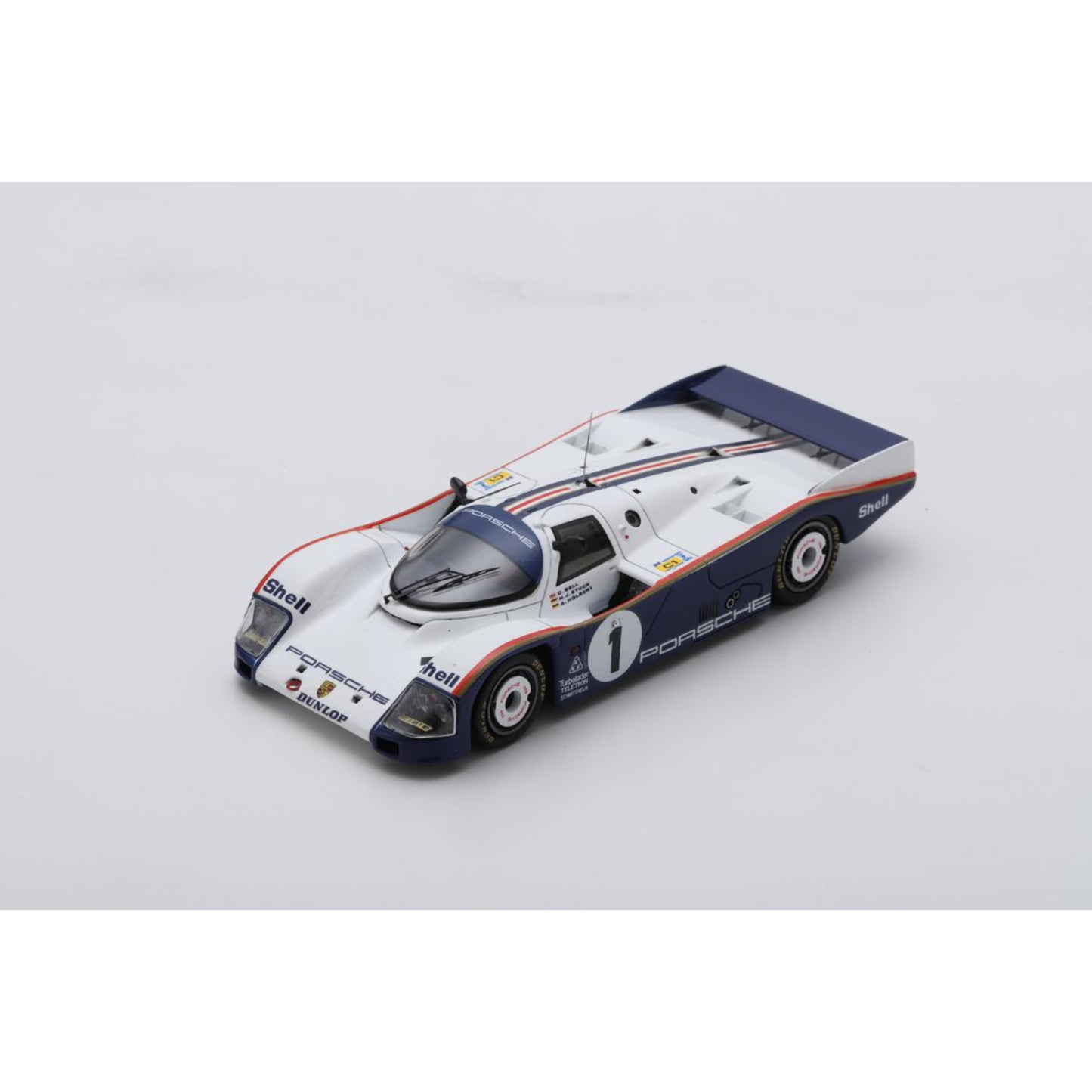 Spark 43LM86 1:43 - Porsche 962C 2.6L Turbo No.1 Winner 24H Le Mans 1986 HJ.Stuck - D. Bell - A. Holbert