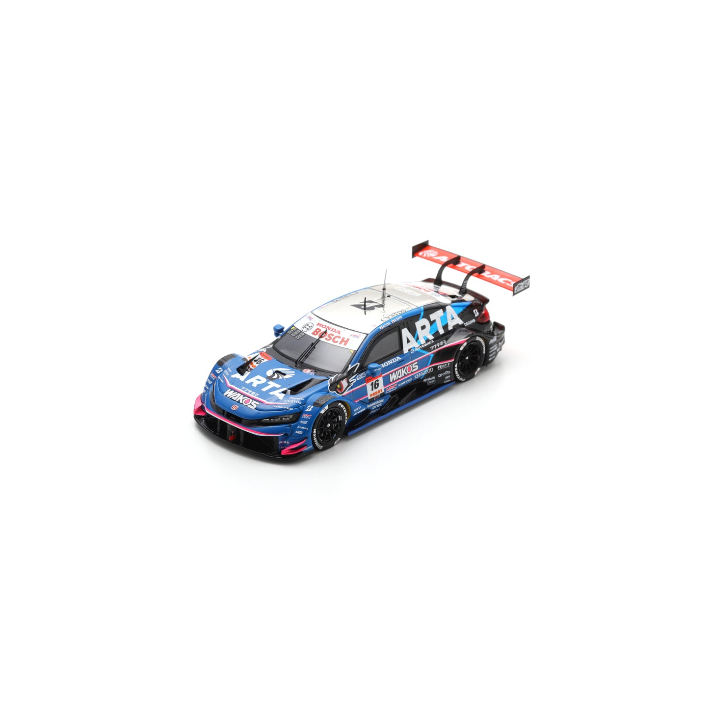 Spark 64SGT25016 1/64 - HONDA CIVIC TYPE R-GT N°16 ARTA MUGEN GT500 SUPER GT 2025 H. Otsu - R. Sato 