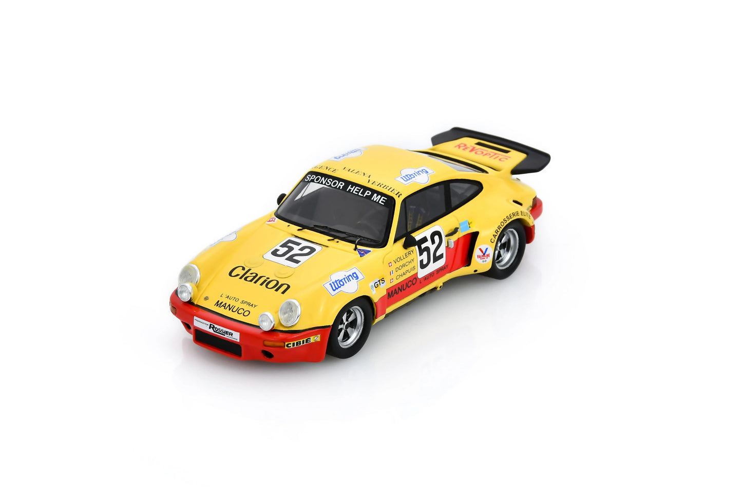 PRECOMMANDE - Spark S9802 1:43 - Porsche Carrera RSR 3.0 No.52 Le Mans 24H 1975 W. Vollery - R. Dorchy - E. Chapuis