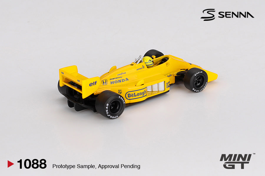 Mini GT MGT01088-L 1:64 - Lotus 99T #12 Ayrton Senna 1987 Monaco Grand Prix Winner