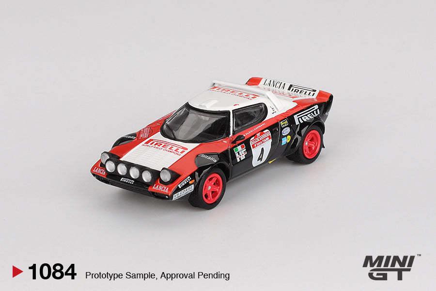 Mini GT MGT01084-L 1:64 - Lancia Stratos HF #4 1978 Rally Sanremo Winner