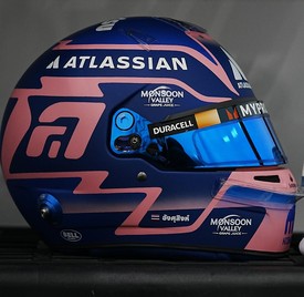 PRECOMMANDE - Spark 5HF190 Casque Alexander Albon 1/5 - Williams Racing 2025