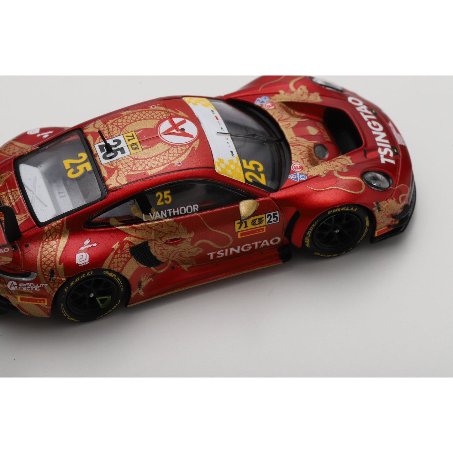 Spark 64S038 1:64 - Porsche 911 GT3 R (992) No.25 Absolute Racing 5th FIA GT World Cup Macau 2024 Laurens Vanthoor 