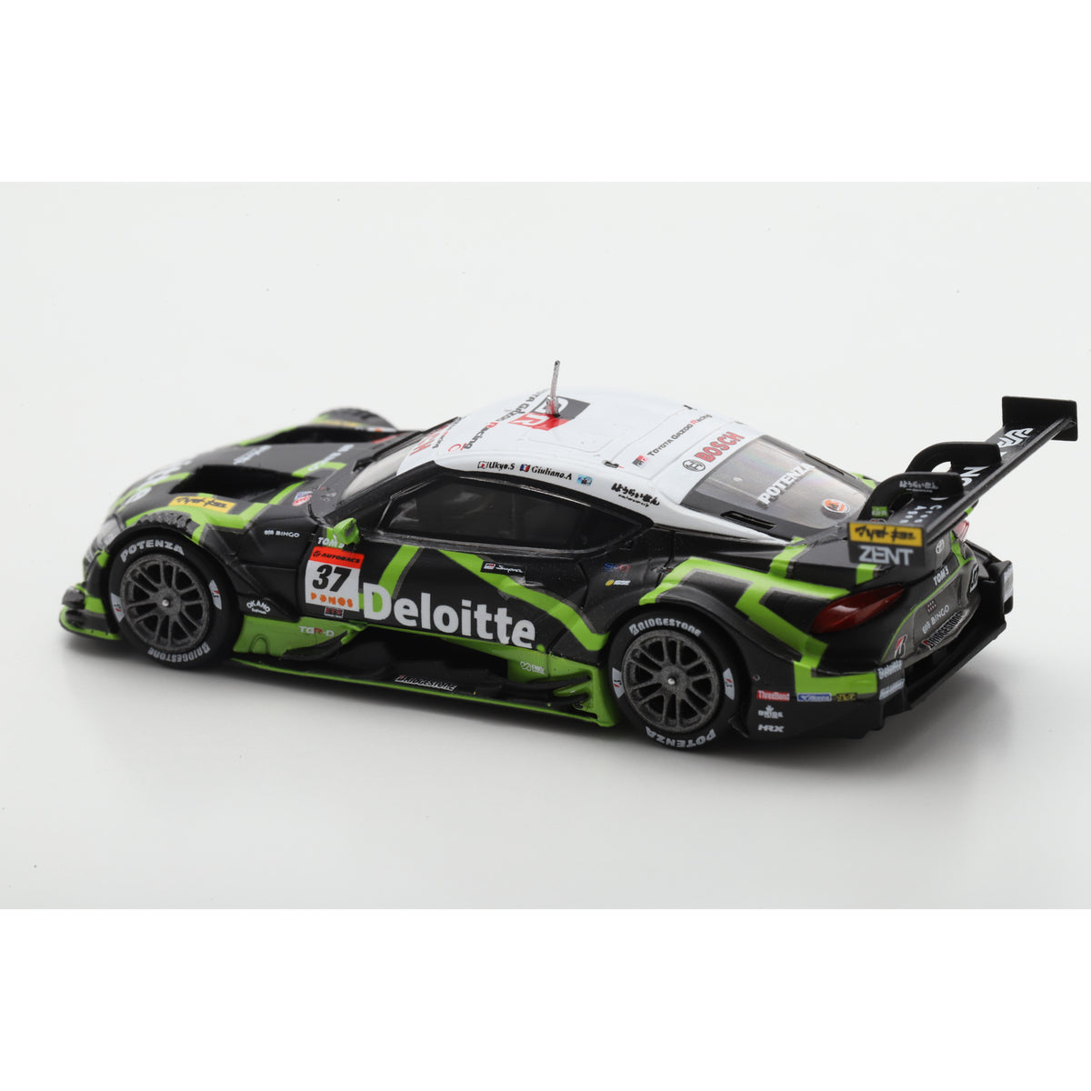 Spark 64SGT25037 1:64 - TOYOTA GR Supra N°37 TGR TEAM Deloitte TOM'S GT500 SUPER GT 2025  U. Sasahara - G. Alesi