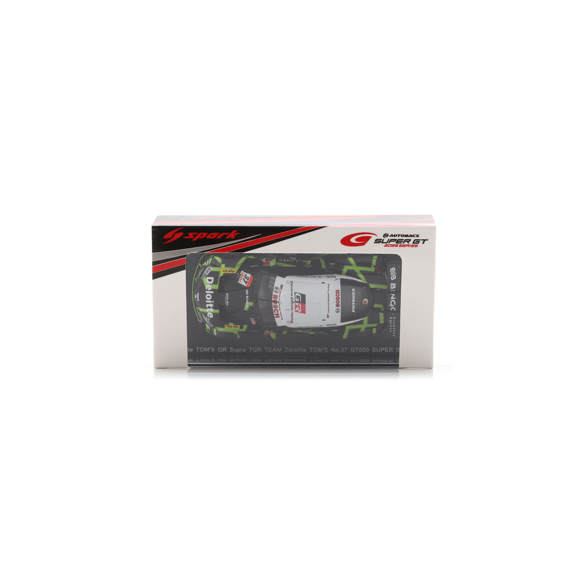 Spark 64SGT25037 1:64 - TOYOTA GR Supra N°37 TGR TEAM Deloitte TOM'S GT500 SUPER GT 2025  U. Sasahara - G. Alesi