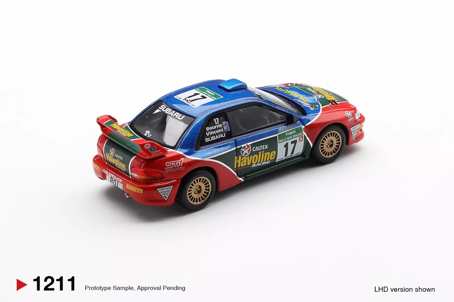 PRECOMMANDE - Mini GT MGT01211-L 1:64 - SUBARU Impreza WRC98 N°17 Rallye Nouvelle Zelande 2000 P. Bourne - C. Vincent