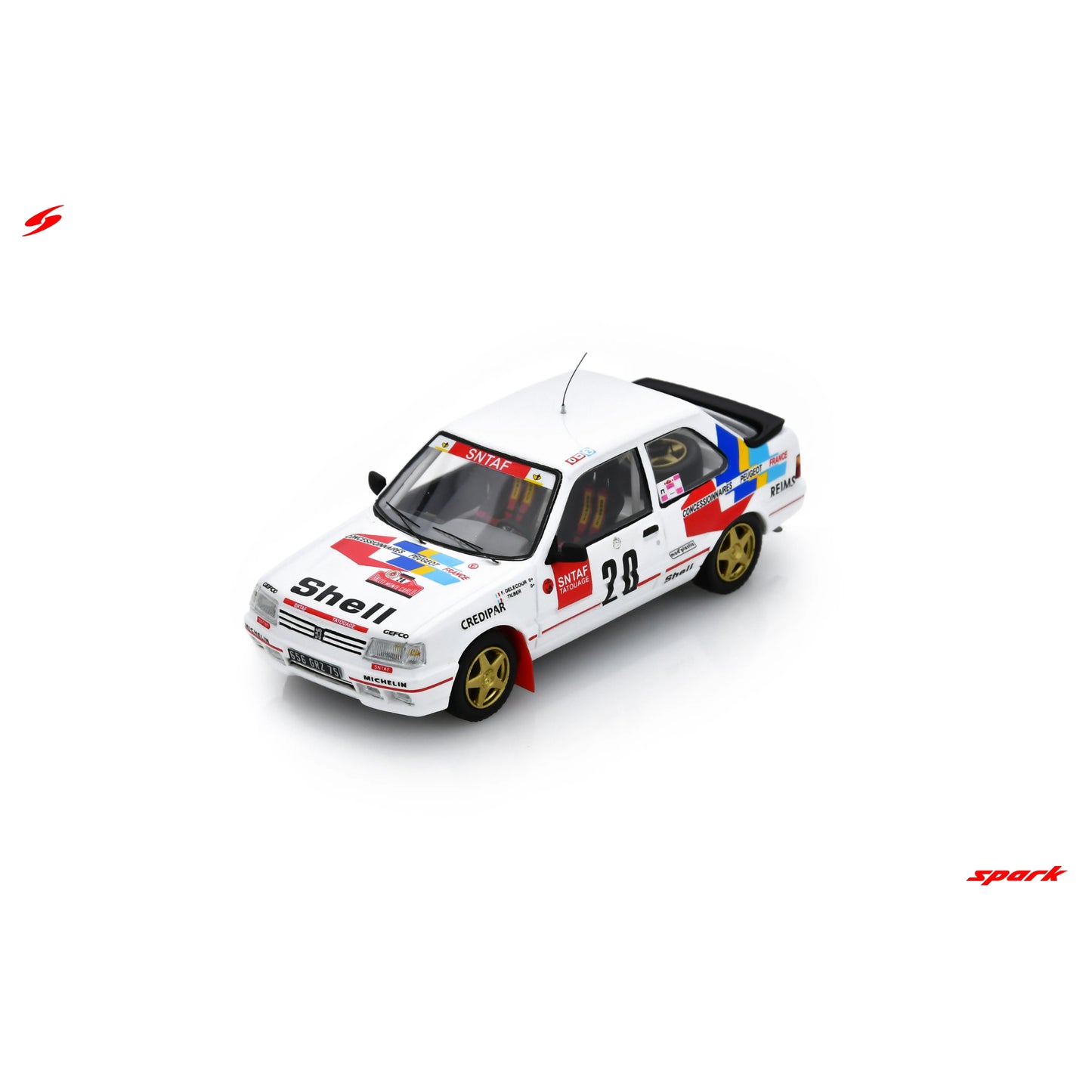 PRECOMMANDE - Spark S9454 1:43 - Peugeot 309 gti No.20 9th Rally Monte Carlo 1990 F. Delecour - Tilber