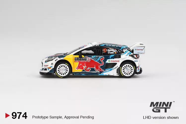 Mini GT MGT00974-L 1:64 - Ford Puma Rally1 #13 - 2024 Rally Monte Carlo - M-Sport Ford WRT
