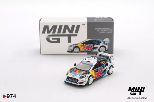 Mini GT MGT00974-L 1:64 - Ford Puma Rally1 #13 - 2024 Rally Monte Carlo - M-Sport Ford WRT