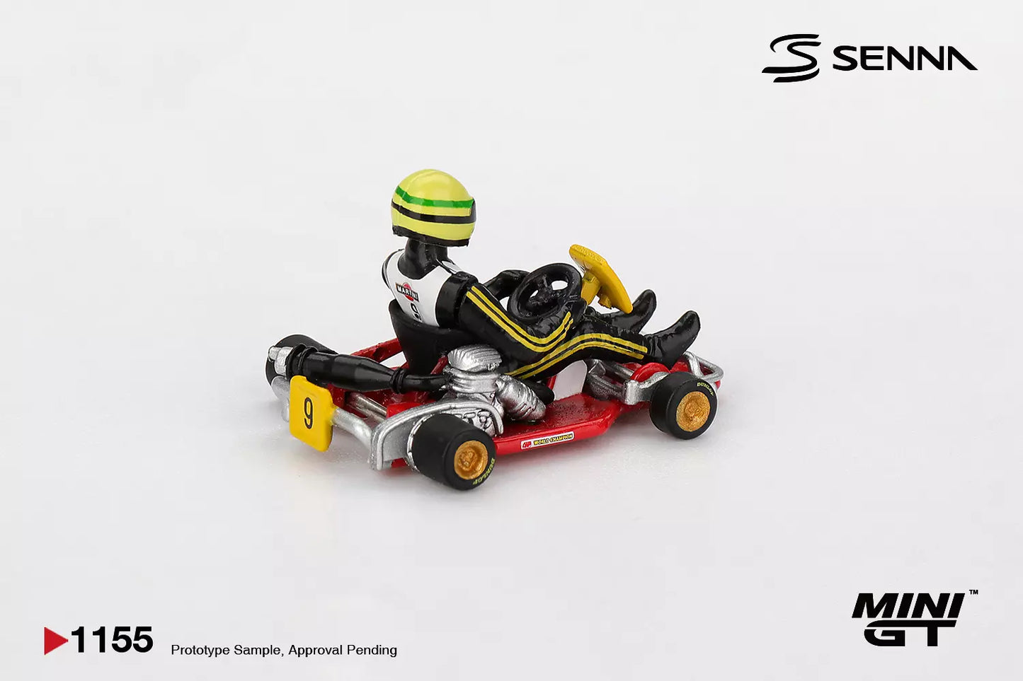 PRECOMMANDE - Mini GT MGT01155-L 1:64 - KART Formula K N°9 Karting World Championship 1981 Ayrton Senna