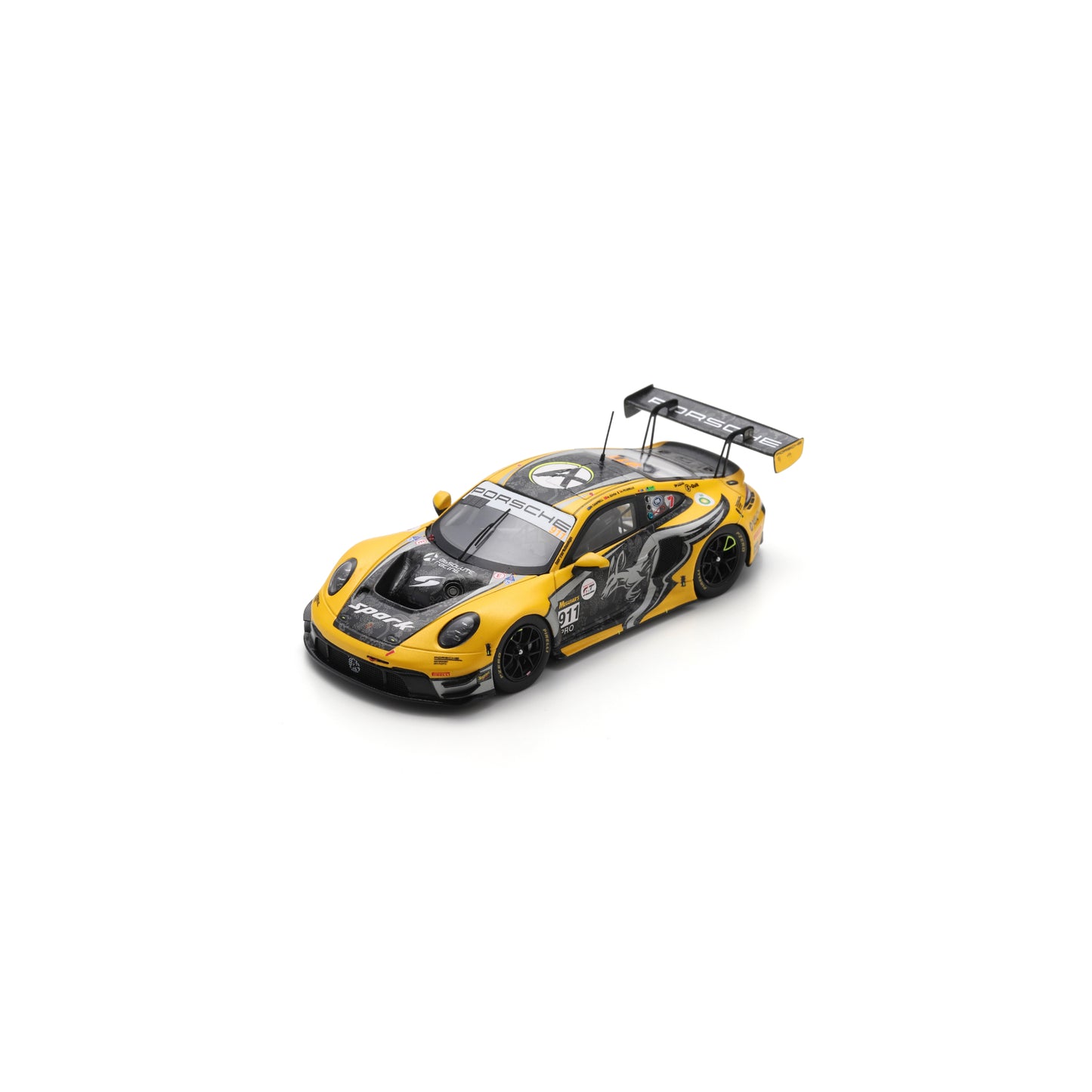 Spark AS082 1:43 - Porsche 911 GT3R No.911 Absolute Racing 6th Bathurst 12H 2025 A. Picariello - A. Guven - M. Campbell Limited (300ex.)