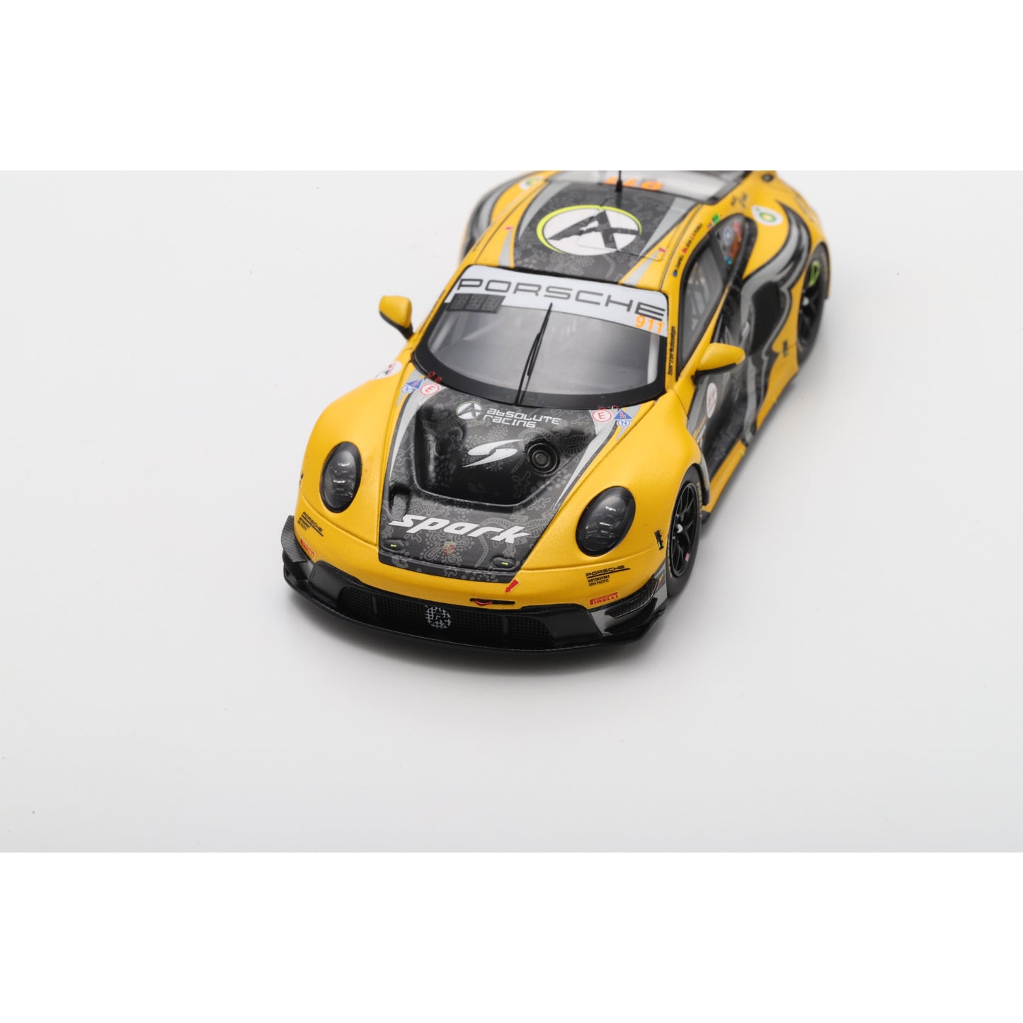 Spark AS082 1:43 - Porsche 911 GT3R No.911 Absolute Racing 6th Bathurst 12H 2025 A. Picariello - A. Guven - M. Campbell Limited (300ex.)