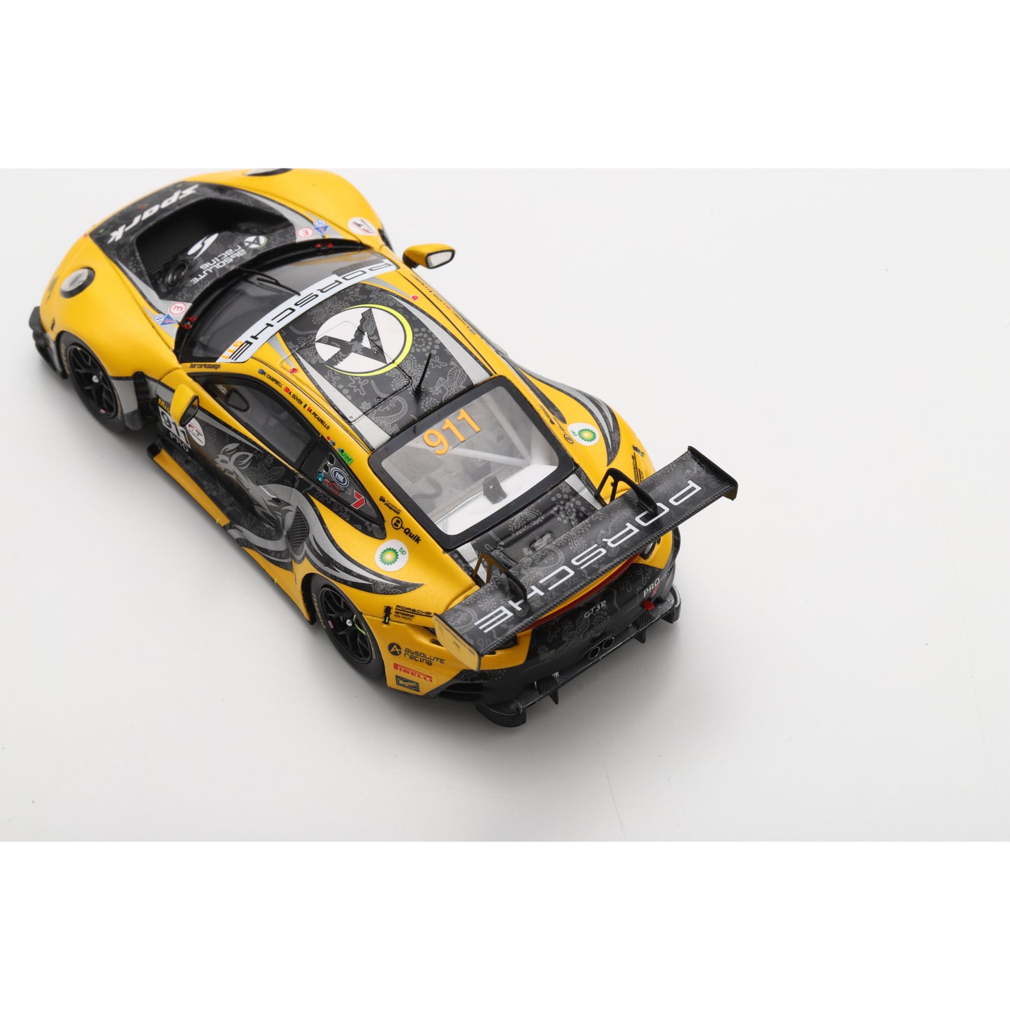 Spark AS082 1:43 - Porsche 911 GT3R No.911 Absolute Racing 6th Bathurst 12H 2025 A. Picariello - A. Guven - M. Campbell Limited (300ex.)