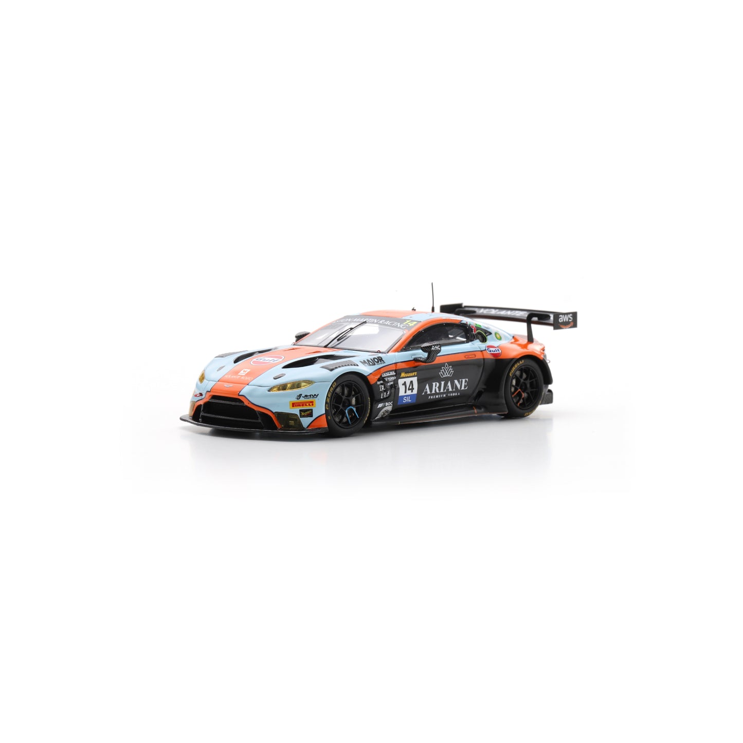 Spark AS085 1:43 - Aston Martin Vantage No.14 Volante Rosso Motorsport Bathurst 12H 2025 J. Day - M. Villagomez - J. Robotham Limited (300ex.)