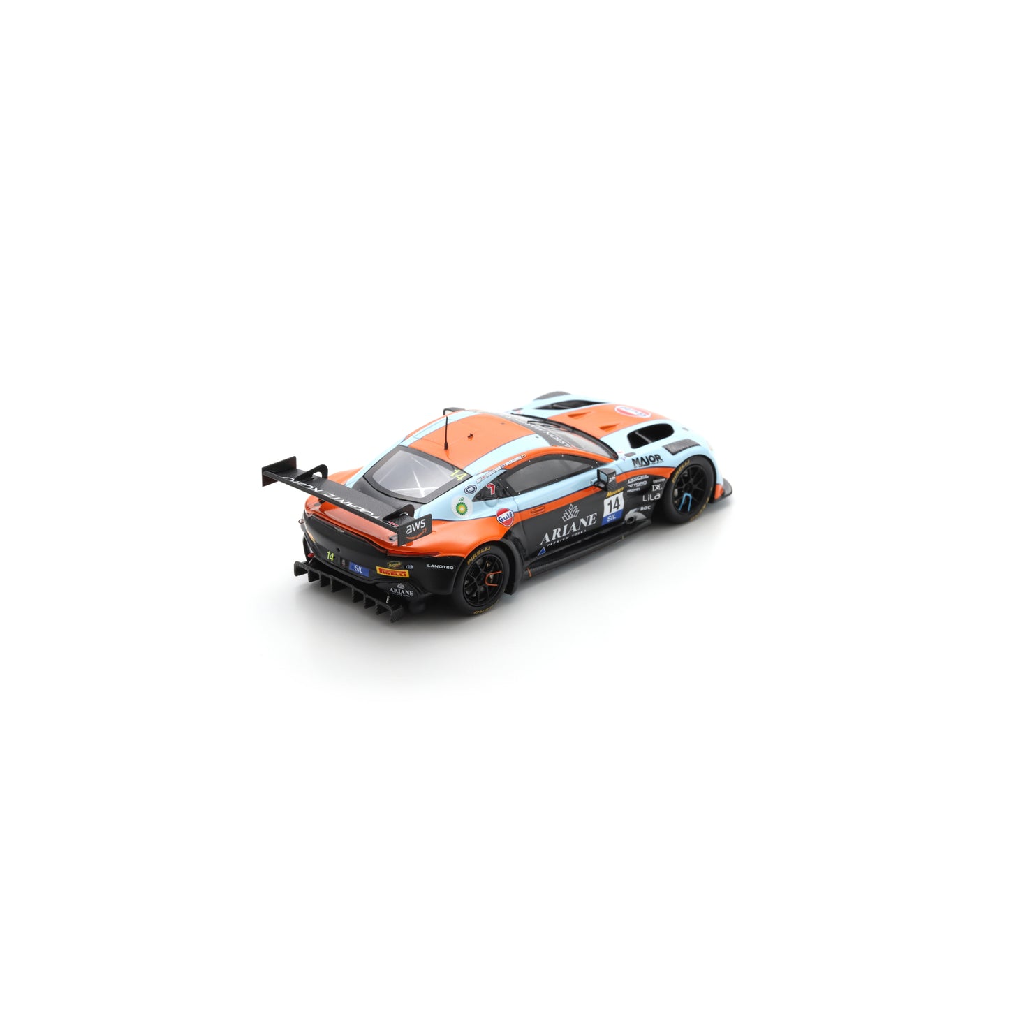 Spark AS085 1:43 - Aston Martin Vantage No.14 Volante Rosso Motorsport Bathurst 12H 2025 J. Day - M. Villagomez - J. Robotham Limited (300ex.)
