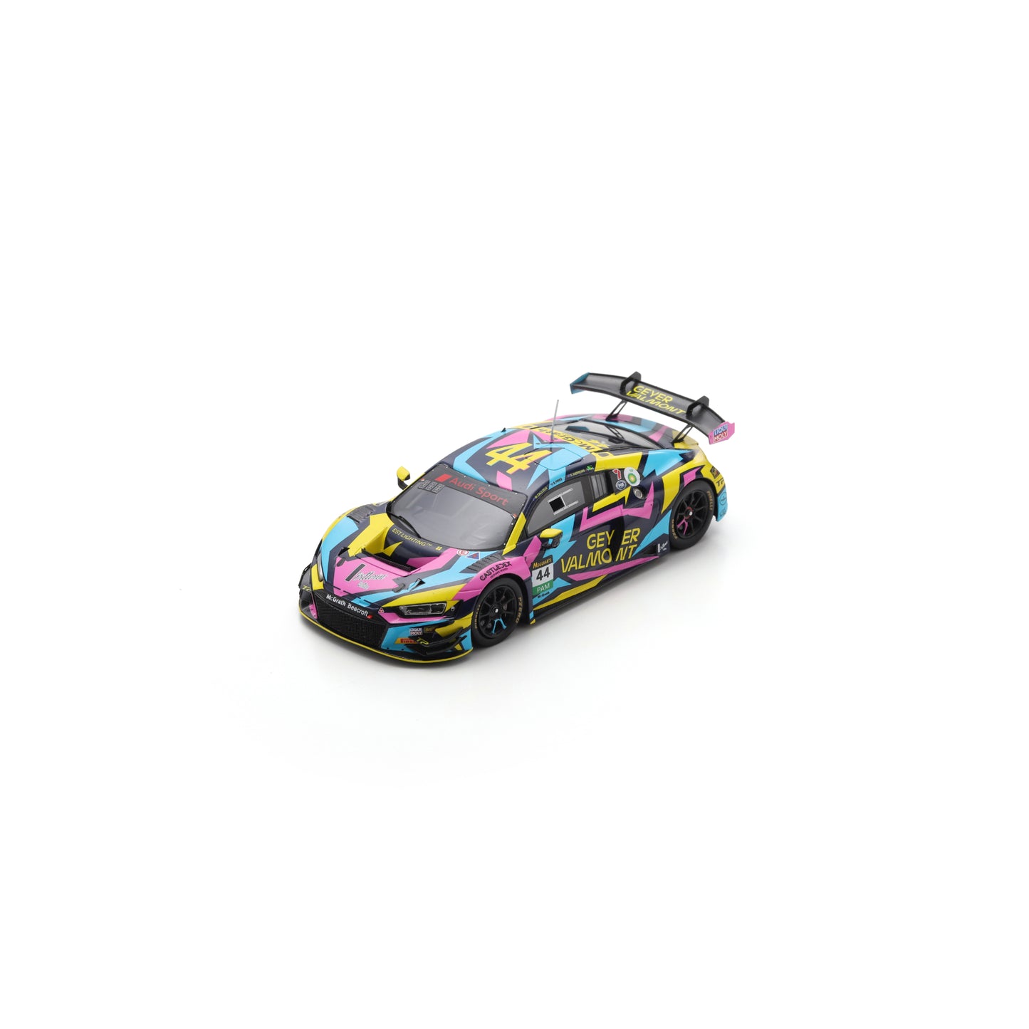 Spark AS086 1:43 - Audi R8 LMS EVO II No.44 Geyer Valmont Racing Bathurst 12H 2025 S. Andrews - M. Zalloua - S. Pires Limited (300 ex.)