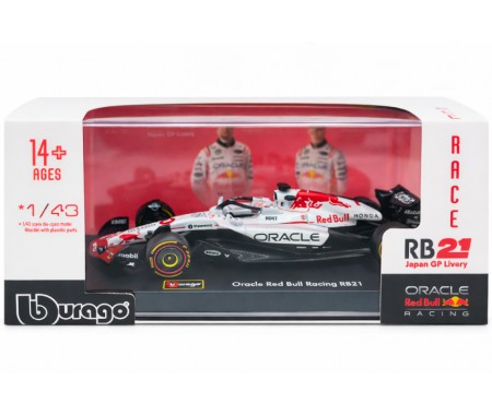 Bburago 38234-V1-Japan 1:43 - Red Bull RB21 - Winner Japanese GP 2025 - Max Verstappen